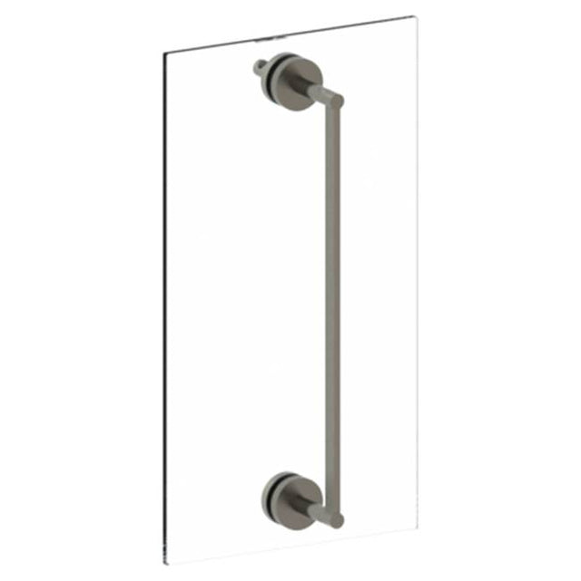 Watermark - Brooklyn 6'' Shower Door Pull  With Knob / Glass Mount Towel Bar with Hook - Vintage Copper