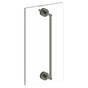 Watermark - Brooklyn 6'' Shower Door Pull  With Knob / Glass Mount Towel Bar with Hook - Vintage Copper