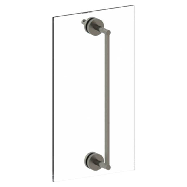 Watermark - Brooklyn 24'' Shower Door Pull  With Knob / Glass Mount Towel Bar with Hook - Vintage Copper