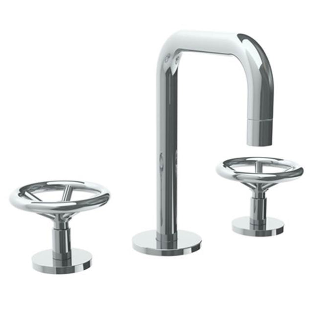 Watermark - Deck Mounted 3 Hole Extended Spout Lavatory Set - Vintage Copper