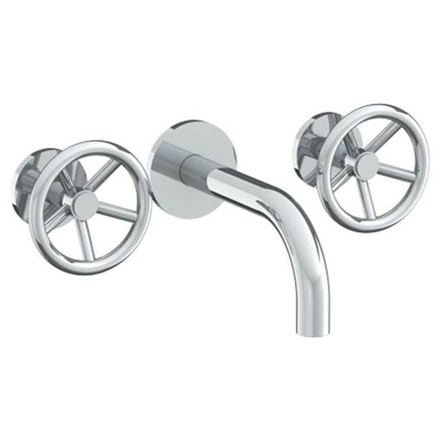 Watermark - Wall Mounted 3 Hole Lavatory Set with 8 3/4'' Spout - Vintage Copper
