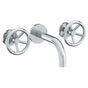 Watermark - Wall Mounted 3 Hole Lavatory Set with 8 3/4'' Spout - Vintage Copper