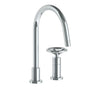 Watermark - Deck Mounted 2 Hole Gooseneck Kitchen Faucet - Vintage Copper