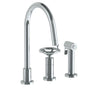 Watermark - Deck Mounted 3 Hole Gooseneck Kitchen Set -  Includes Side Spray - Vintage Copper