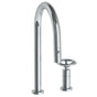 Watermark - Deck Mounted 2 Hole Gooseneck Kitchen Faucet with Pull Down Spray - Vintage Copper