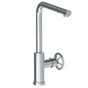 Watermark - Deck Mounted 1 Hole Square Top Kitchen Faucet with Pull Out Spray - High Spout - Vintage Copper