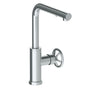 Watermark - Deck Mounted 1 Hole Square Top Kitchen Faucet with Pull Out Spray -Low Spout - Vintage Copper