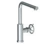 Watermark - Deck Mounted 1 Hole Square Top Kitchen Faucet with Pull Out Spray -Low Spout - Vintage Copper