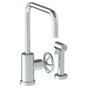 Watermark - Deck Mounted 2 Hole Kitchen Set -  Includes Side Spray - Vintage Copper