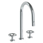 Watermark - Deck Mounted 3 Hole Gooseneck Kitchen Faucet with Pull Down Spray - Vintage Copper