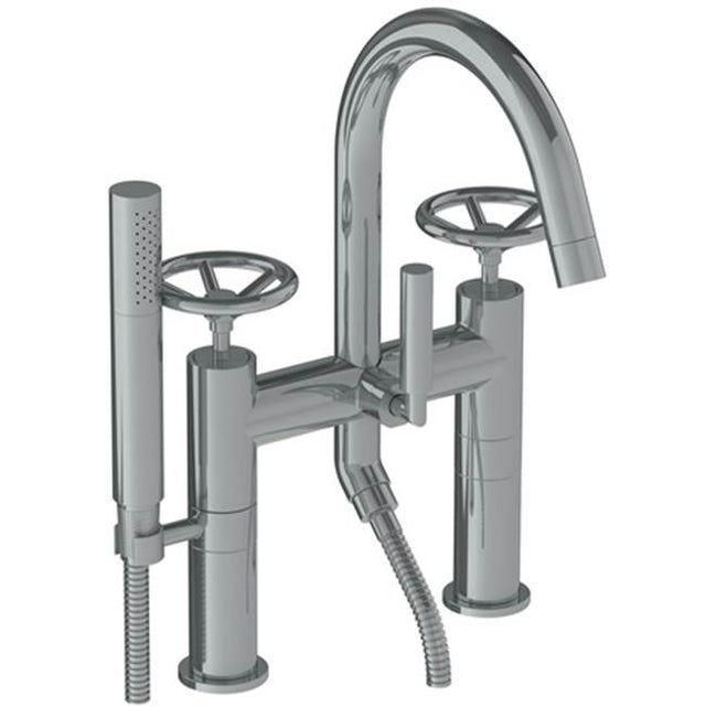 Watermark - Deck Mounted Exposed Gooseneck Bath Set with Hand Shower - Vintage Copper