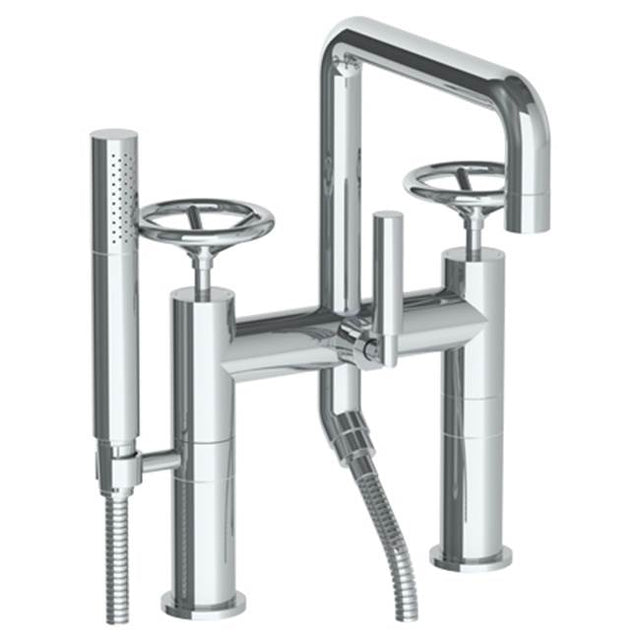 Watermark - Deck Mounted Exposed Square Bath Set with Hand Shower - Vintage Copper