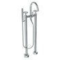Watermark - Floor Standing Gooseneck Bath Set with Slim Hand Shower - Vintage Copper