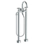 Watermark - Floor Standing Gooseneck Bath Set with Volume Hand Shower - Vintage Copper
