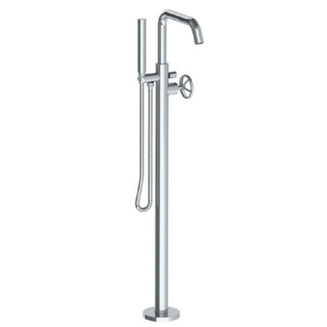 Watermark - Single Hole Floor Standing Bath Set with Hand Shower - Vintage Copper
