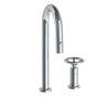 Watermark - Deck Mounted 2 Hole Gooseneck Prep Faucet with Pull Down Spray - Vintage Copper