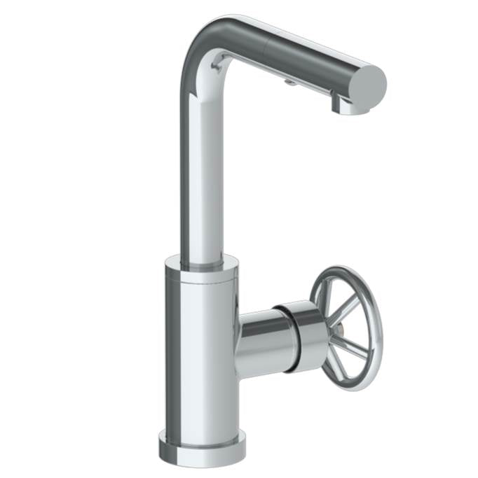 Watermark - Deck Mounted 1 Hole Square Top Prep Faucet with Pull Out Spray - Vintage Copper