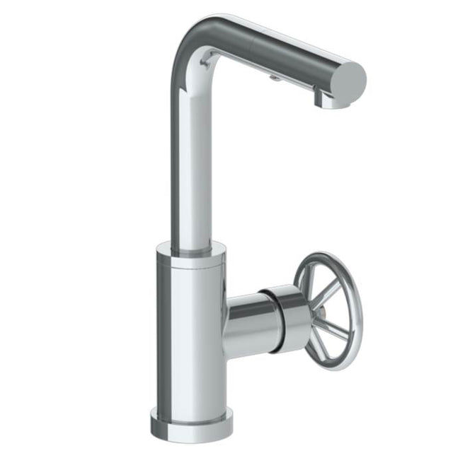 Watermark - Deck Mounted 1 Hole Square Top Prep Faucet with Pull Out Spray - Vintage Copper