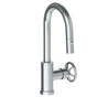 Watermark - Deck Mounted 1 Hole Gooseneck Prep Faucet with Pull Down Spray - Vintage Copper