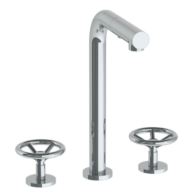 Watermark - Deck Mounted 3 Hole Square Top Prep Faucet with Pull Out Spray - Vintage Copper