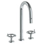 Watermark - Deck Mounted 3 Hole Gooseneck Prep Faucet with Pull Down Spray - Vintage Copper