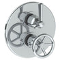 Watermark - Wall Mounted Thermostatic Shower Trim with built-in control, 7 1/2'' dia. - Vintage Copper