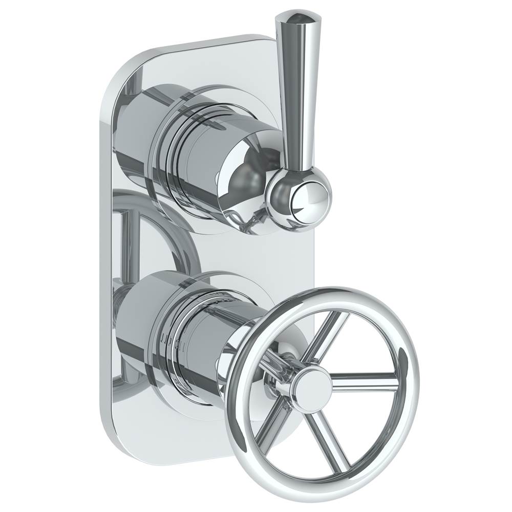 Watermark - Wall Mounted Mini Thermostatic Shower Trim with built-in control, 3 1/2'' - Vintage Copper