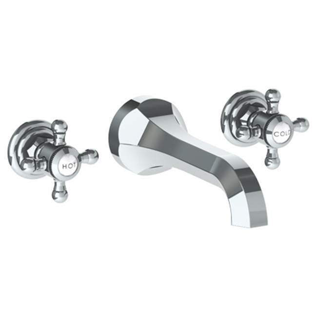 Watermark - Wall Mounted 3 Hole Lavatory Set with 6 3/4'' CTC Spout - Vintage Copper