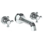 Watermark - Wall Mounted 3 Hole Lavatory Set with 6 3/4'' CTC Spout - Vintage Copper