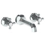 Watermark - Wall Mounted 3 Hole Lavatory Set with 6 3/4'' CTC Spout - Vintage Copper