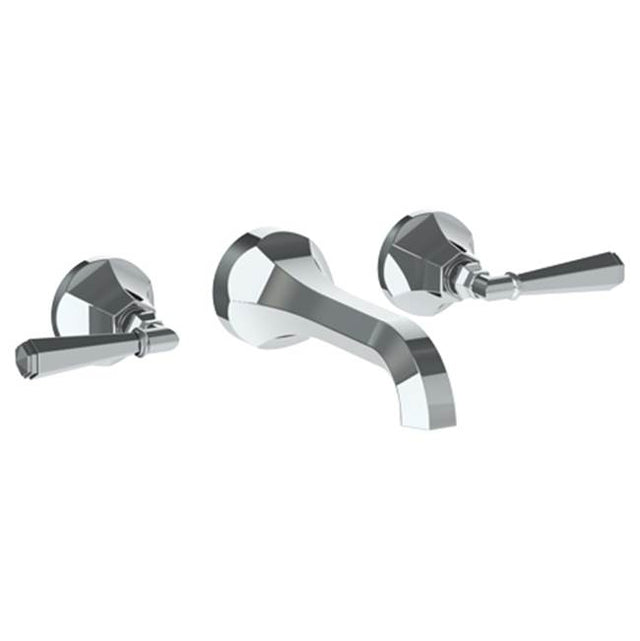 Watermark - Wall Mounted 3 Hole Lavatory Set with 6 3/4'' CTC Spout - Vintage Copper