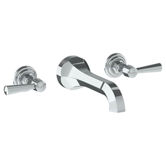 Watermark - Wall Mounted 3 Hole Lavatory Set with 6 3/4'' CTC Spout - Vintage Copper