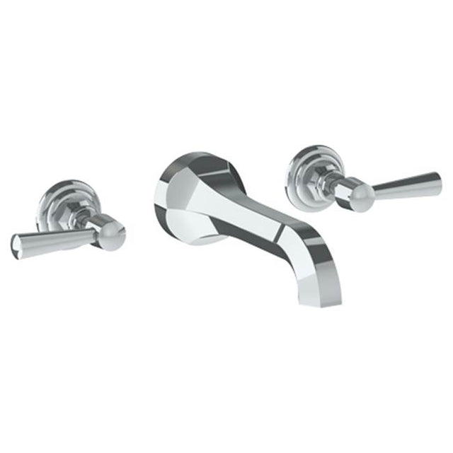 Watermark - Wall Mounted 3 Hole Lavatory Set with 6 3/4'' CTC Spout - Vintage Copper