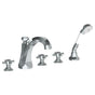 Watermark - Deck Mounted 5 Hole Extended Bath Set - Vintage Copper
