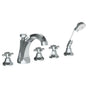 Watermark - Deck Mounted 5 Hole Extended Bath Set - Vintage Copper