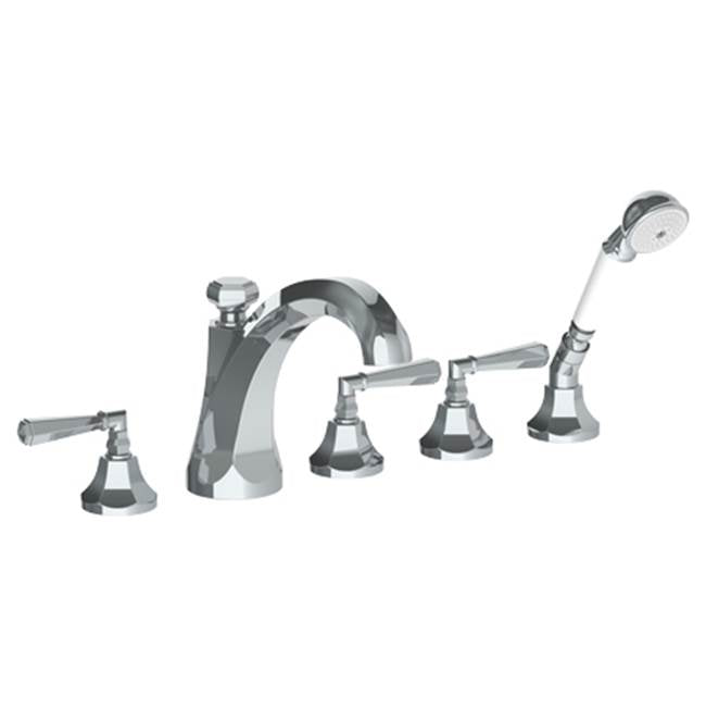 Watermark - Deck Mounted 5 Hole Extended Bath Set - Vintage Copper