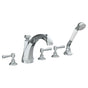 Watermark - Deck Mounted 5 Hole Extended Bath Set - Vintage Copper