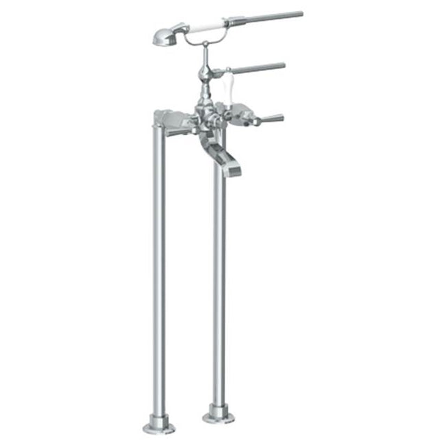 Watermark - Floor Standing Bath Set with Hand Shower - Vintage Copper