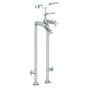 Watermark - Floor Standing Bath Set with Hand Shower and Shut-Off Valves - Vintage Copper