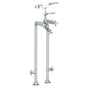 Watermark - Floor Standing Bath Set with Hand Shower and Shut-Off Valves - Vintage Copper
