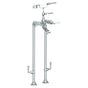 Watermark - Floor Standing Bath Set with Hand Shower and Shut-Off Valves - Vintage Copper