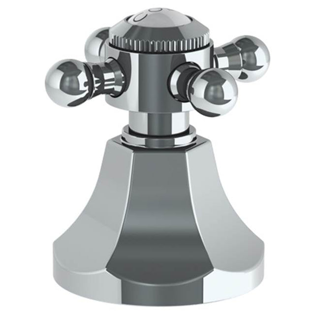 Watermark - Trim For Deck Mounted Valve. Porcelain cross buttons engraved ''COLD'' - Vintage Copper