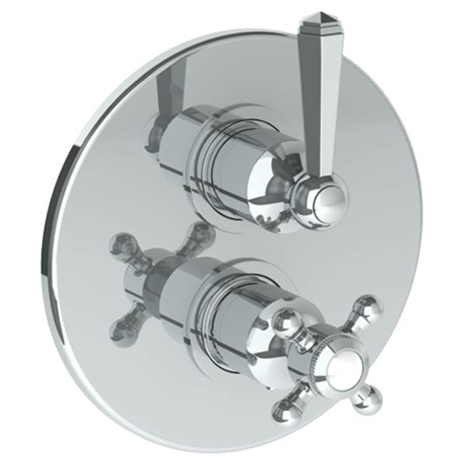 Watermark - Wall Mounted Thermostatic Shower Trim with built-in control, 7 1/2'' - Vintage Copper