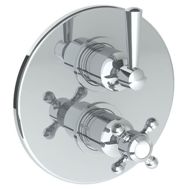 Watermark - Wall Mounted Thermostatic Shower Trim with built-in control, 7 1/2'' - Vintage Copper