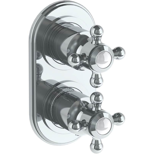 Watermark - Wall Mounted Mini Thermostatic Shower Trim with built-in control, 3 1/2'' - Vintage Copper