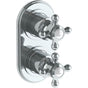 Watermark - Wall Mounted Mini Thermostatic Shower Trim with built-in control, 3 1/2'' - Vintage Copper