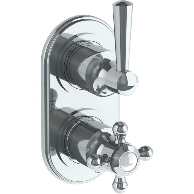 Watermark - Wall Mounted Mini Thermostatic Shower Trim with built-in control, 3 1/2'' - Vintage Copper