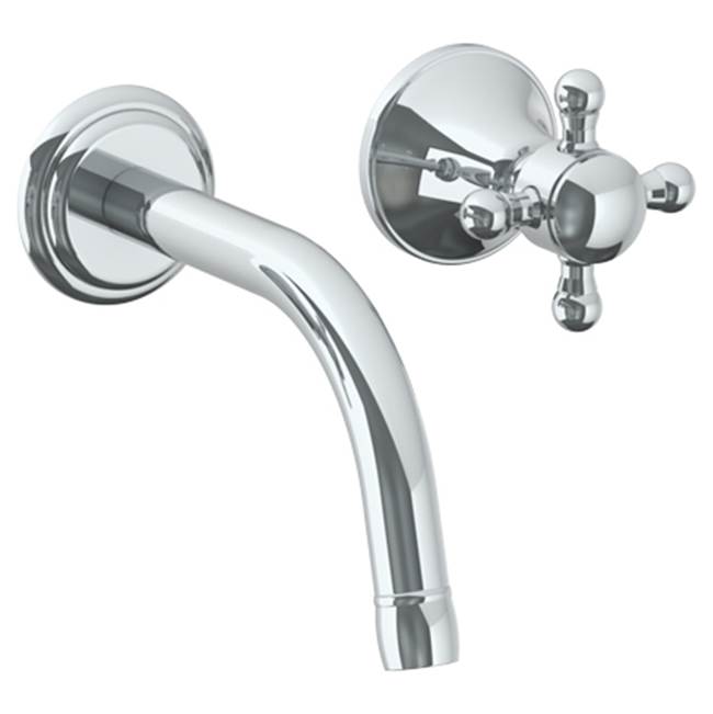 Watermark - Wall Mounted 2 Hole Lavatory Set with 6 1/2'' CTC Spout - Vintage Copper