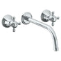 Watermark - Wall Mounted 3 Hole Lavatory Set with 11'' CTC Spout - Vintage Copper