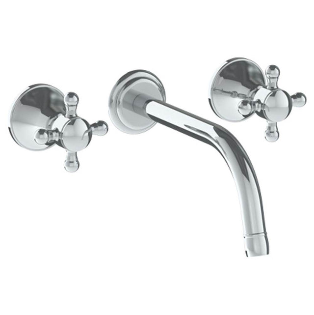 Watermark - Wall Mounted 3 Hole Lavatory Set with 8 3/8'' CTC Spout - Vintage Copper